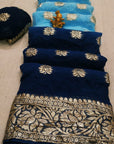Pure Georgette Zari Saree