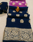 Pure Georgette Zari Saree
