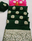 Pure Georgette Zari Saree
