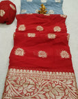 Pure Georgette Zari Saree