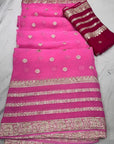 Pure Georgette Zari Saree