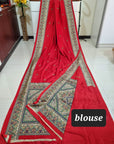 Digital printed Kashmiri silk saree