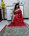 Digital printed Kashmiri silk saree