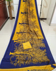 Digital printed Kashmiri silk saree