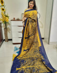 Digital printed Kashmiri silk saree
