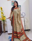 Digital printed Kashmiri silk saree