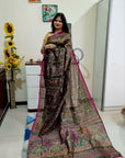 Digital printed Kashmiri silk saree