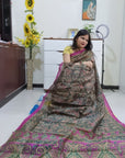 Digital printed Kashmiri silk saree