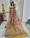 Digital printed Kashmiri silk saree