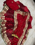 Multicolor bandhani saree
