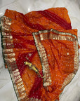 Multicolor bandhani saree