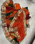 Multicolor bandhani saree