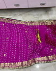 Multicolor bandhani saree