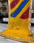 Multicolor bandhani saree