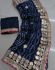 Multicolor bandhani saree