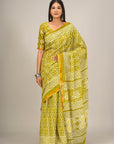 Jaipuri printed Cotton Zari Saree