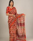Jaipuri printed Cotton Zari Saree