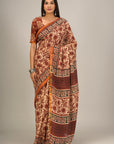 Jaipuri printed Cotton Zari Saree
