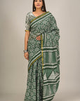 Jaipuri printed Cotton Zari Saree