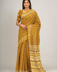 Jaipuri printed Cotton Zari Saree
