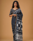 Jaipuri printed Cotton Zari Saree