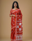 Jaipuri printed Cotton Zari Saree