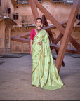 Amazing Satin Pastel Saree