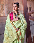 Amazing Satin Pastel Saree
