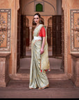Amazing Satin Pastel Saree