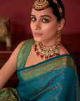 Copper zari kanjeevaram