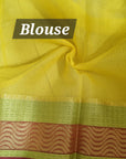 kota silk weaving yellow red paan boota saree