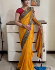 Vichitra silk saree