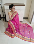 kota doria embroidery saree