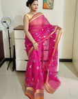 kota doria embroidery saree