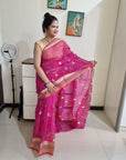 kota doria embroidery saree