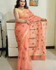 kota doria embroidery saree