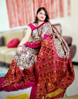 kalamkari print kashmiri silk saree.