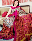 kalamkari print kashmiri silk saree.