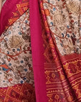 kalamkari print kashmiri silk saree.