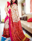 kalamkari print kashmiri silk saree.