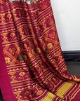 kalamkari print kashmiri silk saree.