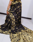 Kalamkari silk olive green (Machilipatnam) pedana work saree