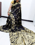 Kalamkari silk olive green (Machilipatnam) pedana work saree