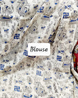 Kalamkari silk Red and Blue (Machilipatnam) pedana work saree