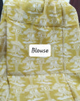 Kalamkari silk dark grey and yellow (Machilipatnam) pedana work saree