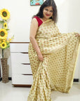 Lemon color multicolor resham thread embroided Phulkari