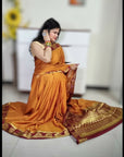 Mysore silk saree - Mustard