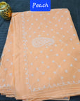 COTTON CHIKANKARI SAREE
