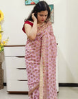 Multicolor resham thread work Pink color Phulakri