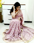 Multicolor resham thread work Pink color Phulakri